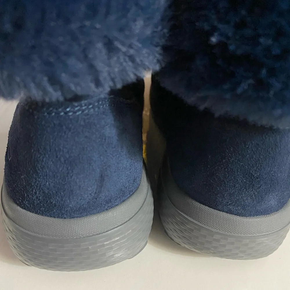 Skechers On the Go Booties, Suede leather, Faux fur lining & cuffs, Sz 10